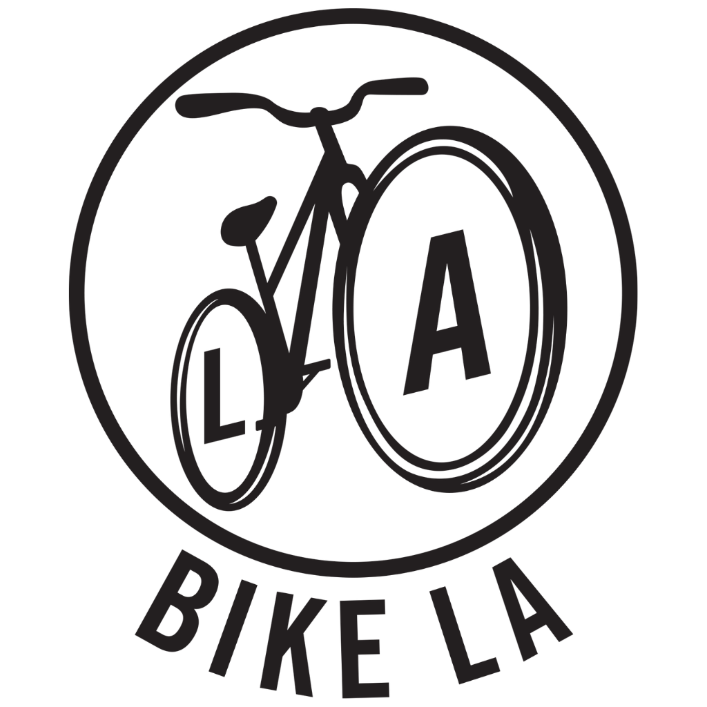 Logo for the nonprofit organization Bike Los Angeles, which features a bicycle in a circle