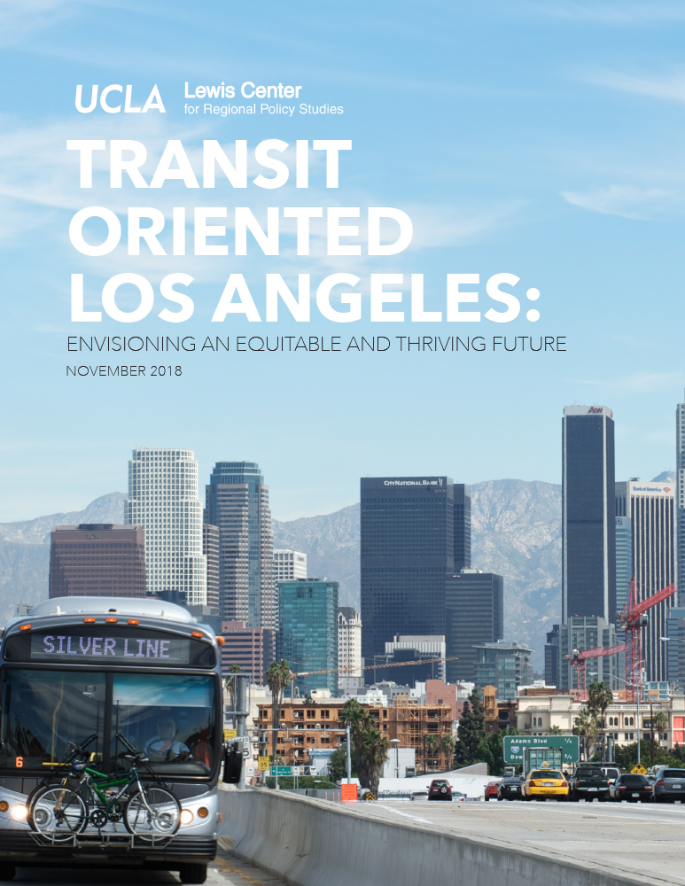 Cover of Transit Oriented Los Angeles Envisioning an Equitable and Thriving Future report